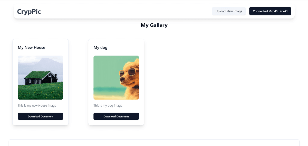 ImageVault: Decentralized image gallery