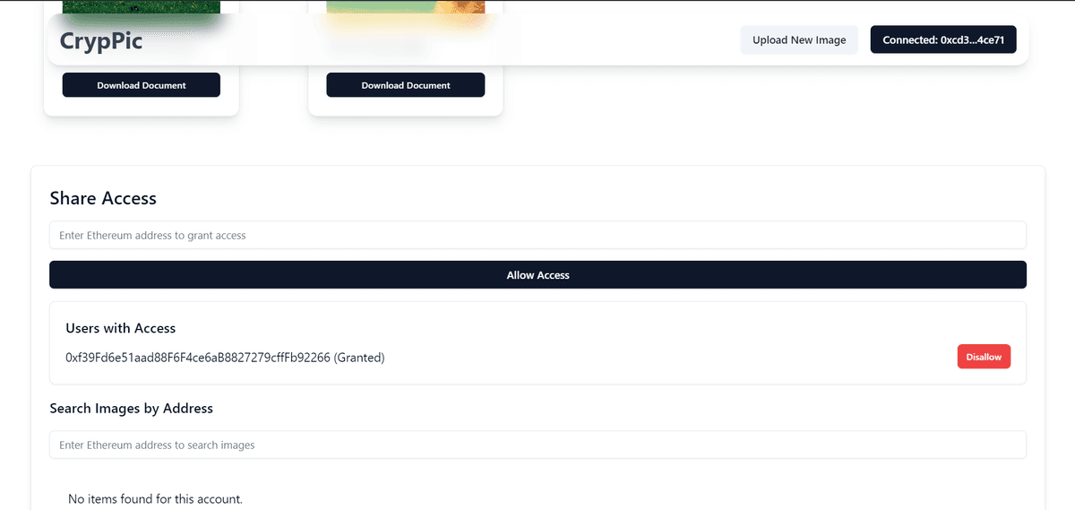 ImageVault: Decentralized image gallery