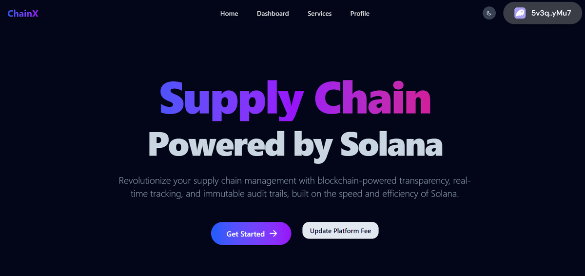 ChainX: Fully Decentralized supply chain powered by Solana